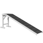 PawHut 74" L Pet Ramp with Non-slip Carpet - White-Aimed for older or little pets or pets who have limited mobility to provide them a gentle angle to climb 