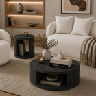 Manhattan Comfort Alure 20" Contemporary End Table - Charcoal-30 Day Limited Manufacturer's Warranty