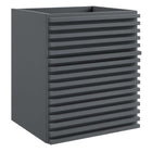 Modway Render 18" Wall-Mount Bathroom Vanity Cabinet - Grey-Mid-Century Modern Vanity