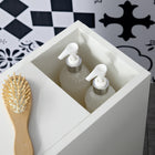 Kleankin Slim Mobile Bathroom Storage Cabinet on Wheels - White-Colour: White