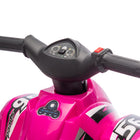 Qaba 6V Kids ATV Quad with Music, Forward - Pink-Designed for children aged 2-6 years, supporting up to 55 lb (25 kg) 