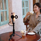 Adam Elements SELFIE Pro Wireless Bluetooth Tripod Selfie Stick With LED Light - Black-User Safety Features: Includes a phone hanging pendant, wrist strap, and magnetic ring for added security during use