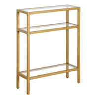 Hudson&Canal Sivil 22"W Console Table - Brass-Compact size is perfect for smaller spaces