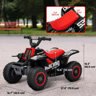 Qaba 6V 4 Wheeler Kids ATV Quad w/ Headlights - Black-Smoothly operates on asphalt, brick, or cement surfaces 