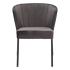 Zuo Aimee Dining Chair - Grey - Set of 2-Stackable for space saving storage
