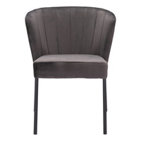 Zuo Aimee Dining Chair - Grey - Set of 2-Stackable for space saving storage