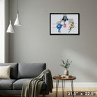 Sidney Crosby & Auston Matthews Overhead - Framed Canvas - 31" x 22"-Ready to hang - arrives fully assembled