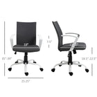 Vinsetto Mid Back Linen Swivel Computer Chair - Charcoal Grey-39" can match your desk or your sitting habit