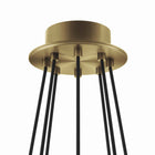 Modway Surround 8-Light Chandelier - White/Satin Brass-Bulbs Not Included