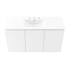 Modway Bryn 48" Wall-Mount Bathroom Vanity - White-Soft-Close Doors