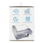 BIOS Living Heated Throw - Flannel and Sherpa - Grey-Dimensions: 50” x 60”/127 x 152 cm