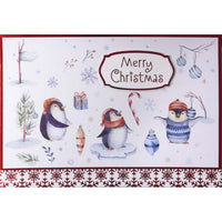 Rosedale Gold 5-1/2" x 8" Christmas Greeting Cards/Envelopes - 6 Pack-Card shop quality greeting cards