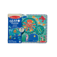 Melissa & Doug Wooden Underwater Jigsaw Spinning Gear Puzzle - 18 Pieces-Piece together an ocean-themed 18-piece wooden jigsaw puzzle with 3 interlocking gears that spin