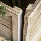 HOMCOM 24" Wooden Christmas Tree Collar Box - Light Distressed Wood Finish-Four panels and hook and loop fasteners allow quick setup