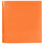 JAM Paper Plastic 3 Ring Binder, 1.5", Orange, 2 Pack-3 Ring Circle Clips