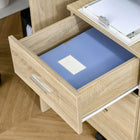 Vinsetto Mobile 2-Drawer Letter/A4 Filing Cabinet with Wheels - Natural-Made of particleboard for sturdiness
