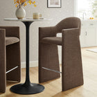 Modway Talia 41" Upholstered Fabric Bar Stool - Mocha-Bentwood Frame