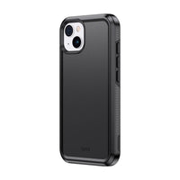 TUFF8 Impact Protective Case For iPhone 15 Plus - Black-Dual-Layer Protection: Made from a soft and malleable inner casea nd a hard cover to created a rugged defense against accidental drops and impacts