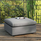 Modway Commix Overstuffed Outdoor Patio Ottoman - Charcoal-All-Weather Cushion Covers
