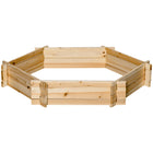 Outsunny Screwless Raised Garden Bed - 395" L x 365" W x 65"H - Natural-Made of solid wood for good support and sturdy 
