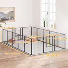 PawHut 16-Panel Dog Playpen with Straps for Medium Dogs - 31.5" H-Includes sixteen ground stakes for enhanced stability