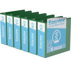 Davis Group Easyview Premium Binder - Round Ring - Customizable - 3" - Green - 6 Pack-3 Ring Binder