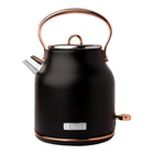 Haden Heritage 1.7 Liter Cordless Electric Kettle with Auto Shut-Off & Boil-Dry Protection - Black & Copper-With a generous capacity of 1.7 litres (7 cups), this kettle is perfect for fuelling your daily beverage rituals	