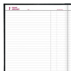 Brownline 2027 Daily Planner with Perfect binding - 10" x 7-7/8" - Black-100% post-consumer recycled paper