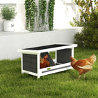 PawHut Wooden Chicken Nesting Box for Up to 2 Hens-Crafted from fir wood to create a peaceful natural setting that encourages laying behaviors