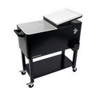 Permasteel 80 Quart Patio Cooler with Removeable Basin - Black-Insulated Basin keeps Drinks Cold up to 36 hours
