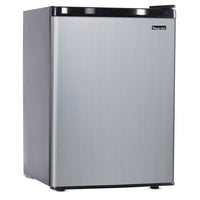 Magic Chef 2.6 cu. ft. Mini Fridge - Stainless Look-Whether you're college-bound or simply want a little extra refrigerator space in your home, this Magic Chef 2.6 cu. ft. Mini Refrigerator has the storage options you're looking for