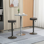 HOMCOM Adjustable Swivel Modern Bar Stools - Dark Grey - 2 Pack-360° rotation for limitless movement
