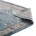 Modway Success Anisah Distressed Floral Vintage Medallion Area Rug - 4 ft W x 6 ft L - Light Blue Ivory Yellow Orange-8