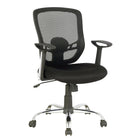 TygerClaw Mid Back Mesh Office Chair-Upholstered in soft and durable Black PVC