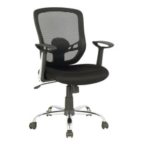 TygerClaw Mid Back Mesh Office Chair-Upholstered in soft and durable Black PVC