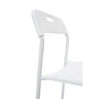 CB Office Tactic Multi-Purpose Armless Stacking Chairs - White - 4 Pack-General Dimension: 16.2" x 19.3" x 30.3"