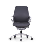 Nexten Pro Standard Height Back Office Chair - Grey-Premium genuine leather office Chair