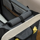 PawHut 24" Foldable Pet Carrier with Removable Mat - Grey-Colour: Grey and black