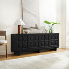 Modway Knox 71 Inch TV Stand - Black-Push-to-Open Doors
