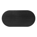 Modway Vigor 47" Oval Coffee Table - Black-Adjustable Foot Caps