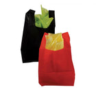 Eddie's Non-Woven Reusable T-Shirt Bags - 12.5" W x 23.25" H x 7" D - Black - 100 Pack-12.5"W x 23.25"H x 7"D