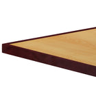 Flash Furniture 36" Square 2-Tone High-Gloss Cherry / Mahogany Resin Table Top with 2" Thick Drop-Lip-Designed for Commercial Use