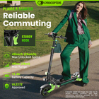 Gyrocopters Plaid 3.0 Electric Scooter for Adults & Teens - Speed 45 kmph Range 45 km - APP - Black-Experience exhilarating acceleration with five distinct speed modes, Walk, Comfort, Sport, Race, and Unlocked Speed
