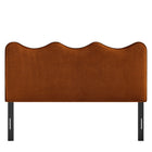 Modway - Athena Velours de performance résistant aux taches Tête de lit Queen size, Rouille-Assemblée requise