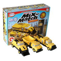Popular Playthings Magnetic Mix or Match Vehicles - Construction-Magnetic toys: Put together an amazing build team when you build a dump truck, tow truck, and a loader and then mix up the pieces to build dozens of different vehicle combinations!