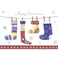Mill Brook Studio Christmas Greeting Cards/Envelopes - 5-3/8" x 7-3/4" - Stocking - 18 Pack-Premium quality greeting cards