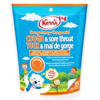 Kerr's Orange-Honey Cough & Sore Throat Lozenge on a Stick-Made in Canada