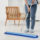 Gritt Commercial Microfiber Looped Dust Mop Pad Head - 60" x 5" - Blue - 3 Pack-Material: Microfiber