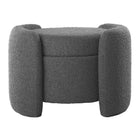 Modway Nebula Boucle Upholstered Ottoman - Charcoal-6