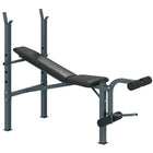 Soozier Incline Decline Weight Bench with Leg Extension and Barbell Rack-Superior strength with the solid steel frame, support up to 660 lb 